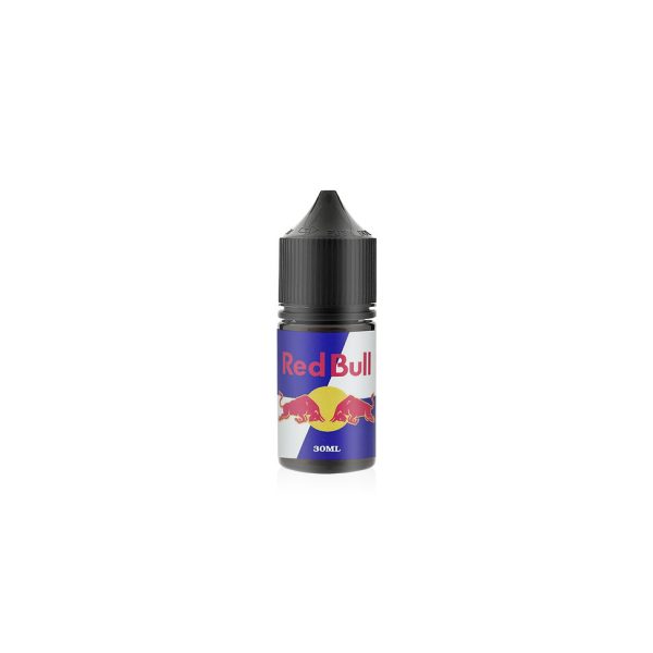 GENESIS 創世紀紅牛能量飲料風味煙油瓶，藍紫色瓶身印有 Red Bull 商標風格，展現濃郁能量系風味。