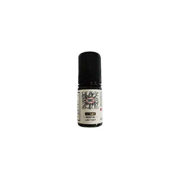 Nostal 薄荷系列煙油 1982 淡薄荷與 1983 濃薄荷版本包裝特寫，展示清涼感設計