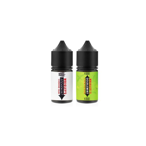 WRIGLEY'S 青箭與白箭口香糖煙油瓶身實物圖，30ml 包裝，小煙主機專用設計