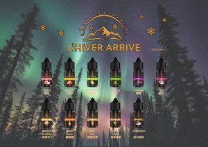 L’HIVER ARRIVE 冬日來臨30ml煙油全系列展示圖，12款無涼感口味完整一覽