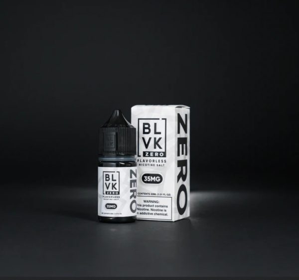 BLVK Zero 35MG 無味煙油瓶身設計，簡約純白風格